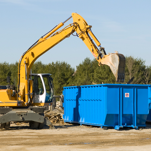 are there any restrictions on where a residential dumpster can be placed in Chapin